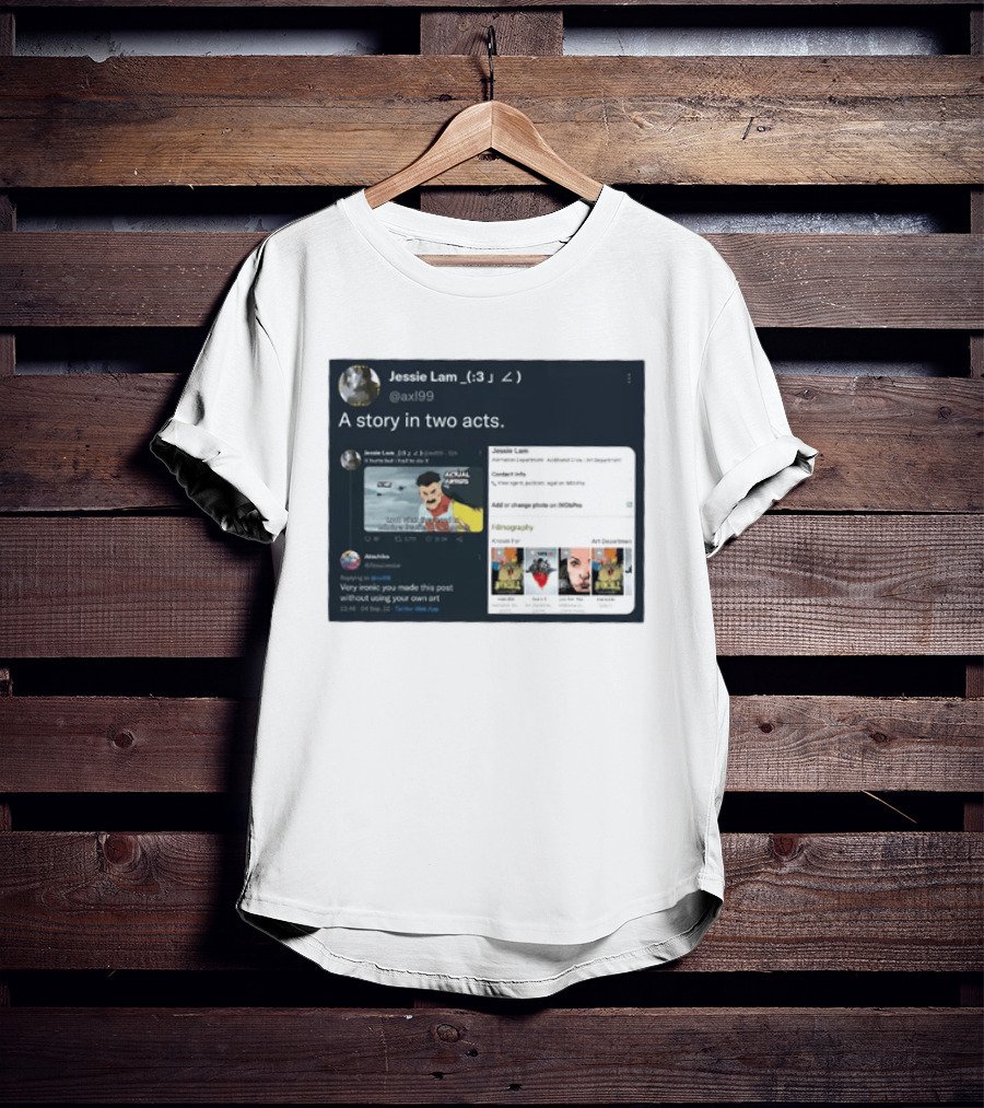 Jessie Lam A Story In Two Acts Tweet Comic Art Reference T-Shirt