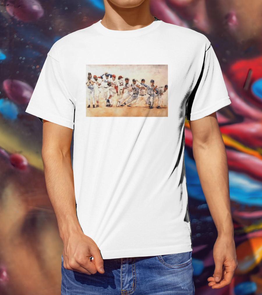 Carlton 32 Philadelphia Baseball Legend MLB Players Painting T-Shirt