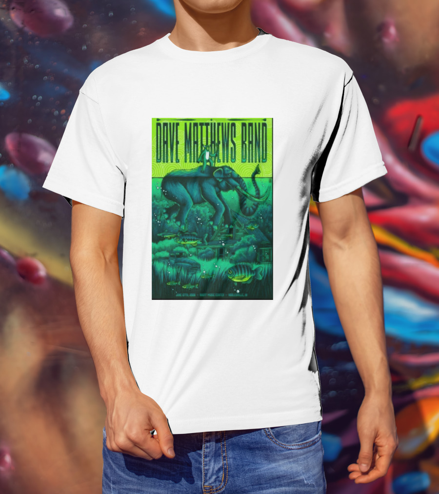 Dave Matthews Band Noblesville IN June 27 2026 Frog Elephant Lillypad Dreamscape T-Shirt