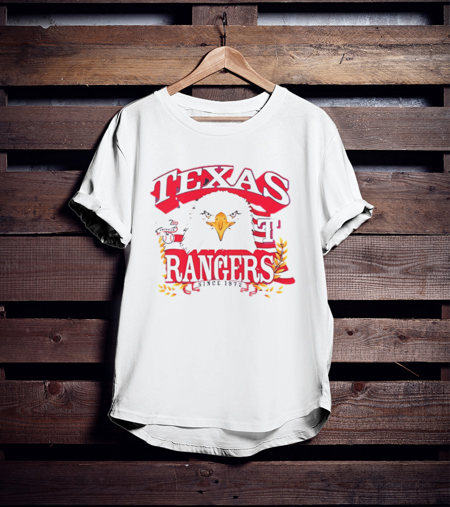 Texas Rangers Eagle American Flag Since 1972 T-Shirt