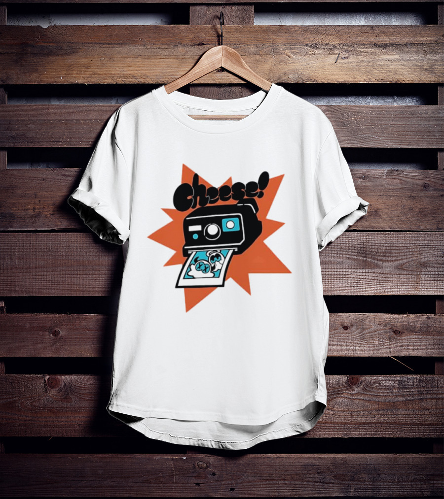 Skid And Pump Cheese Polaroid Spooky Month Camera T-Shirt