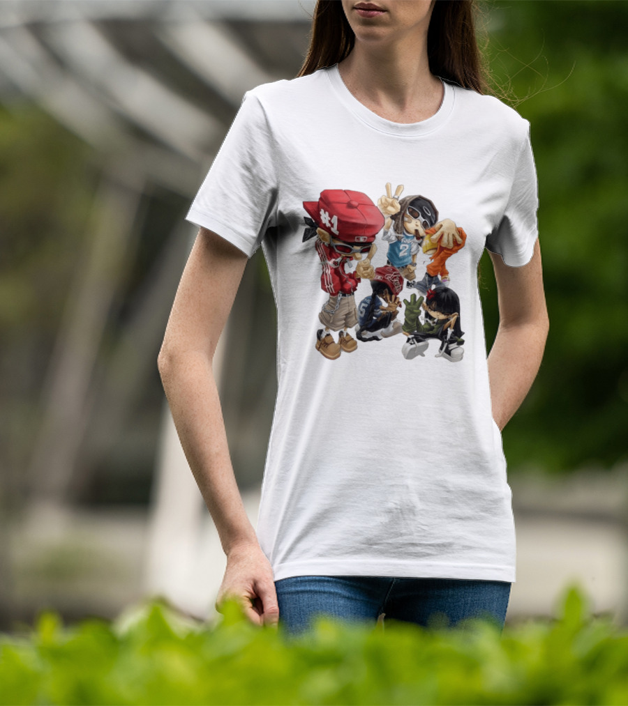 #1 Two Five Hip Hop Street Culture Characters Fashion T-Shirt