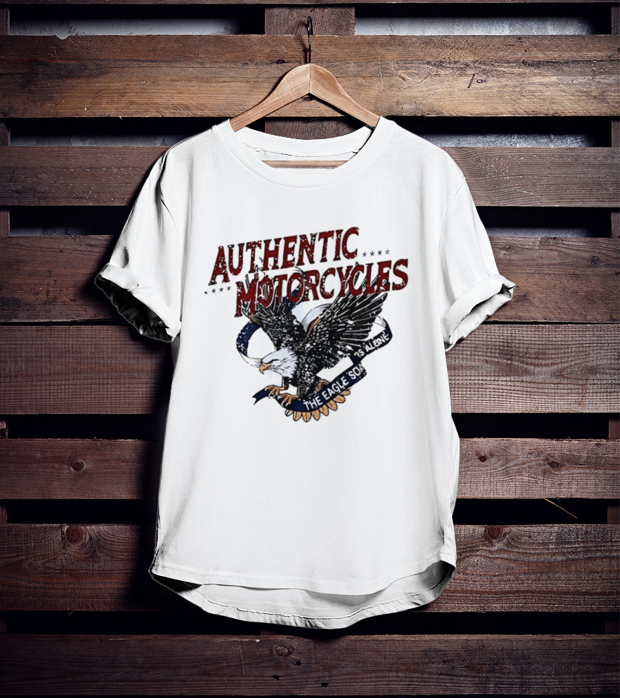 Authentic Motorcycles The Eagle Soars Alone T-Shirt