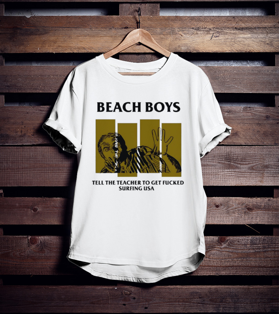 Beach Boys Tell The Teacher To Get Fucked Surfing USA Vintage Comic T-Shirt