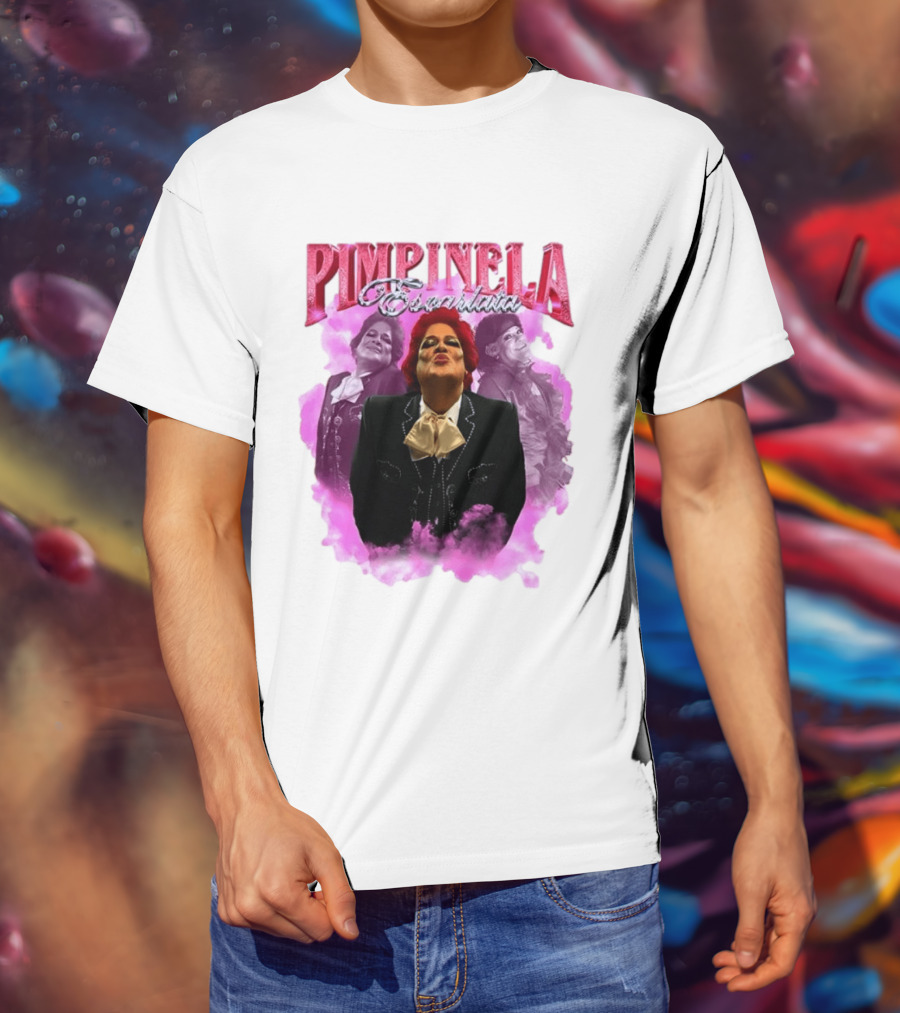 Pimpinela Escarlata Kissing Pose With Pink Smoke Backdrop T-Shirt