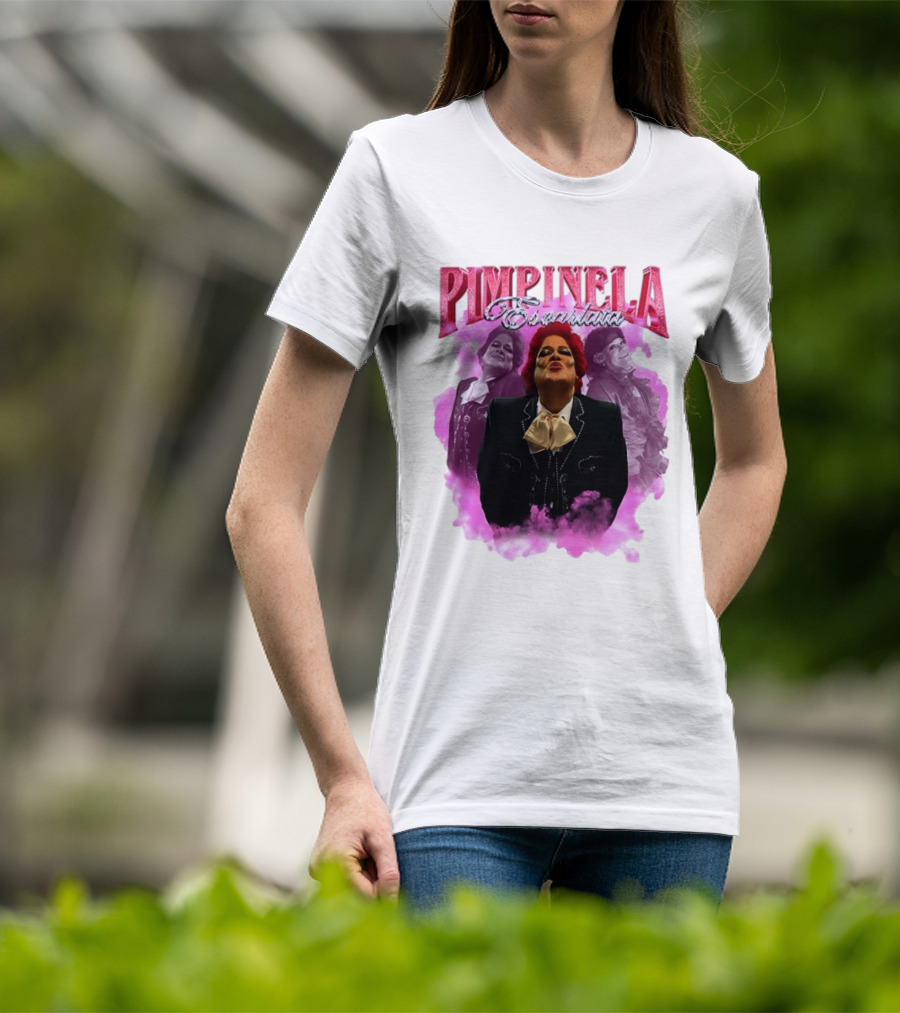 Pimpinela Escarlata Kissing Pose With Pink Smoke Backdrop T-Shirt