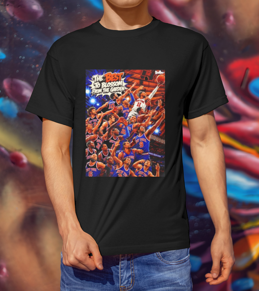 New York Knicks The Best To Blossom From The Garden Walt Frazier Carmelo Anthony Jalen Brunson T-Shirt