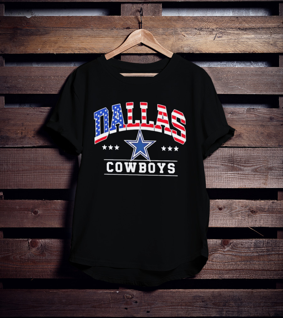 Dallas Cowboys Americana Patriotic Stars And Stripes Flag T-Shirt