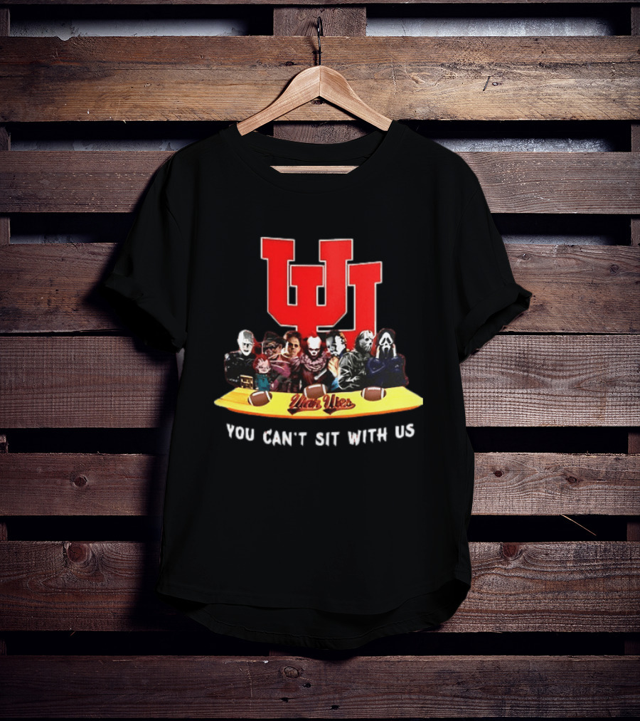 Utah Utes Halloween 2025 Horror Characters You Can't Sit With Us T-Shirt