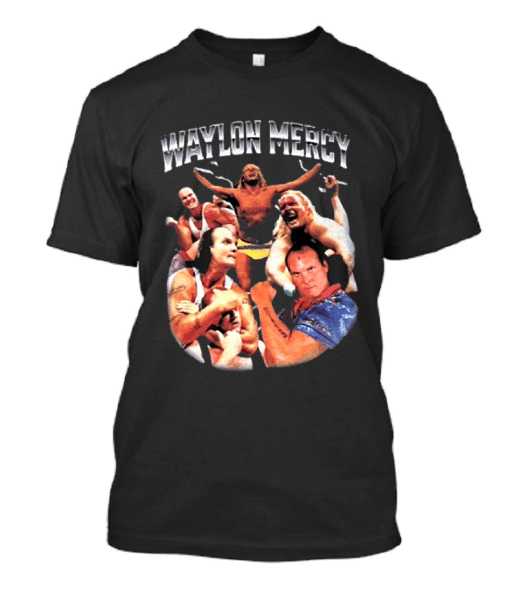 Waylon Mercy WWE Retro Wrestling Kevin Owens Collage T-Shirt
