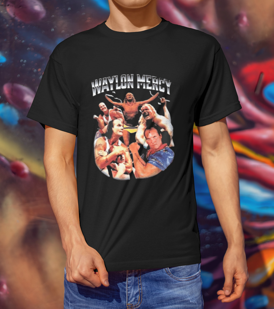 Waylon Mercy WWE Retro Wrestling Kevin Owens Collage T-Shirt