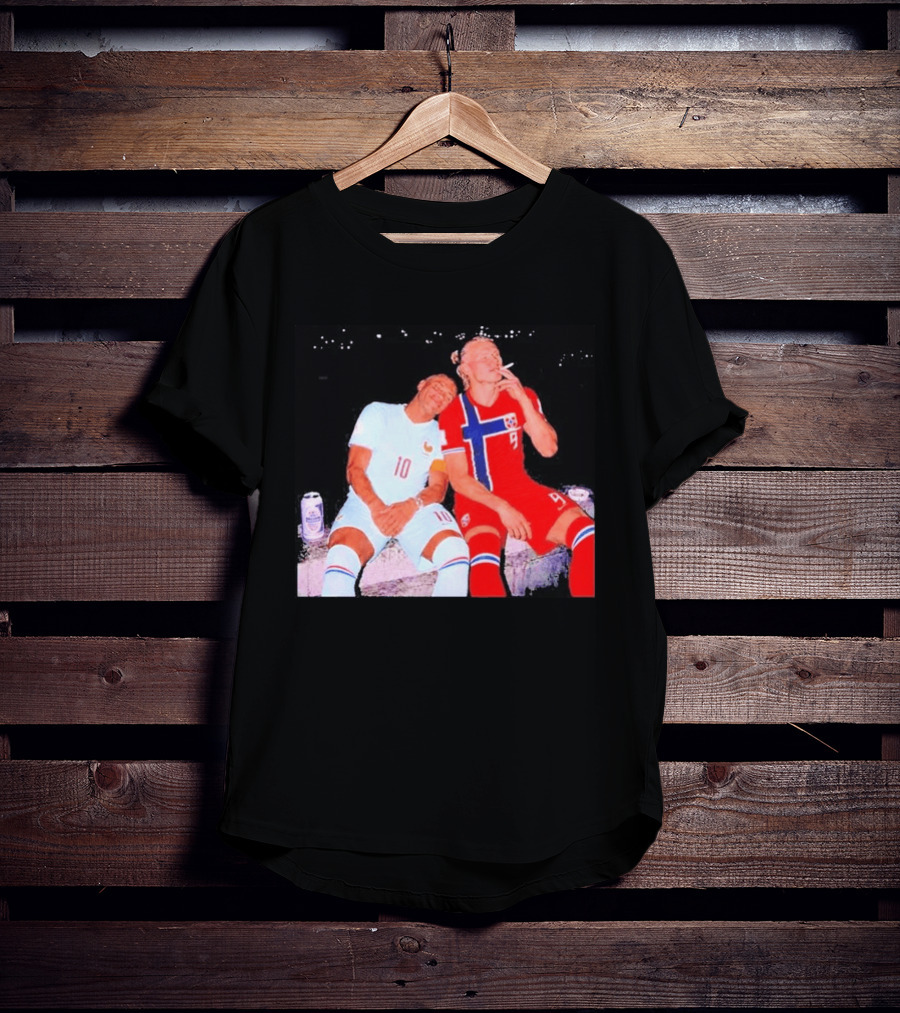 Kylian Mbappé France 10 Erling Haaland Norway 9 Soccer Friendship Fan T-Shirt