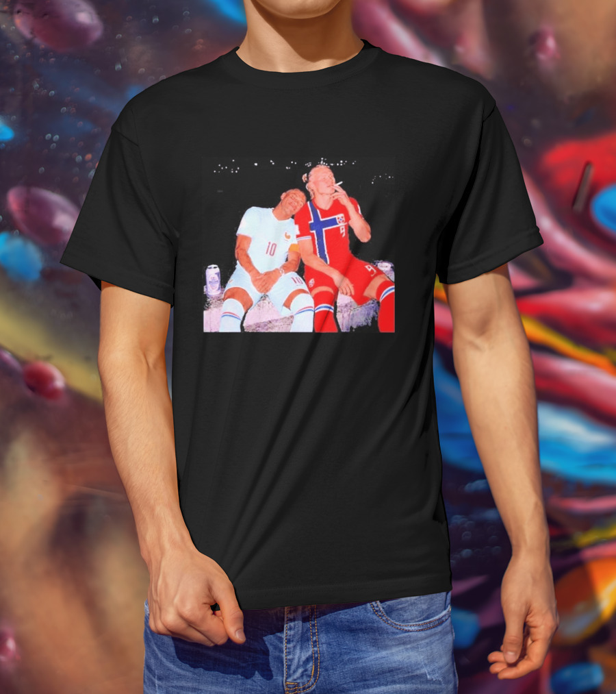 Kylian Mbappé France 10 Erling Haaland Norway 9 Soccer Friendship Fan T-Shirt