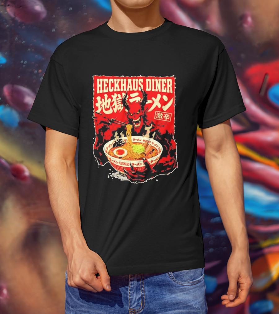 Heckhaus Diner Hell Ramen Devil Spicy Challenge T-Shirt