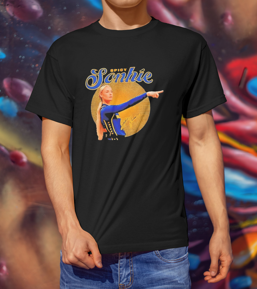 Spicy Sonhie Sophie Cunningham Signature Indiana Fever Basketball T-Shirt