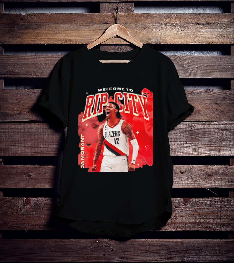 Ja Morant Welcome To Rip City Portland Trail Blazers Blazing Energy T-Shirt