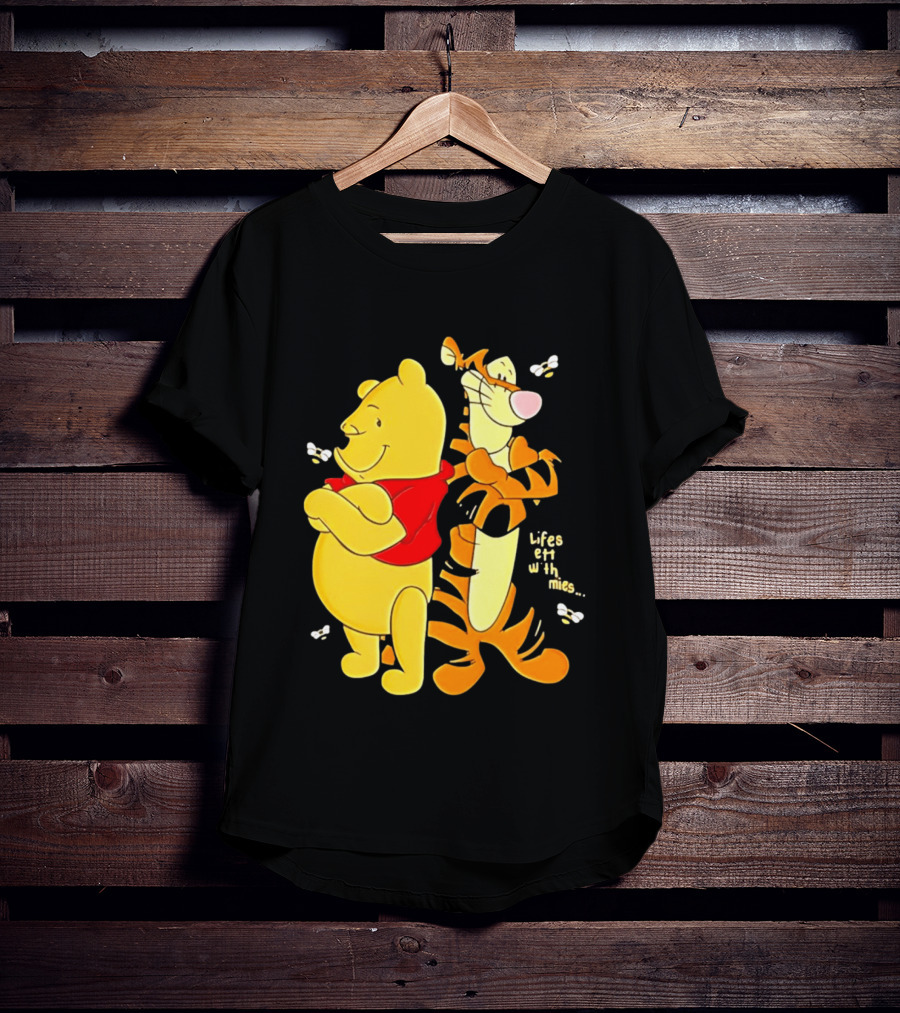 Lifes Better With Homies Winnie The Pooh And Tigger Bees T-Shirt