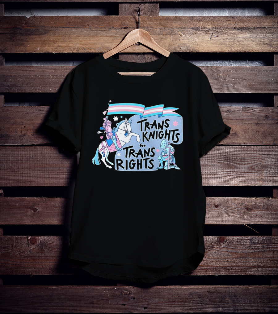Trans Knights For Trans Rights LGBTQ+ Pride Horseback Armor T-Shirt