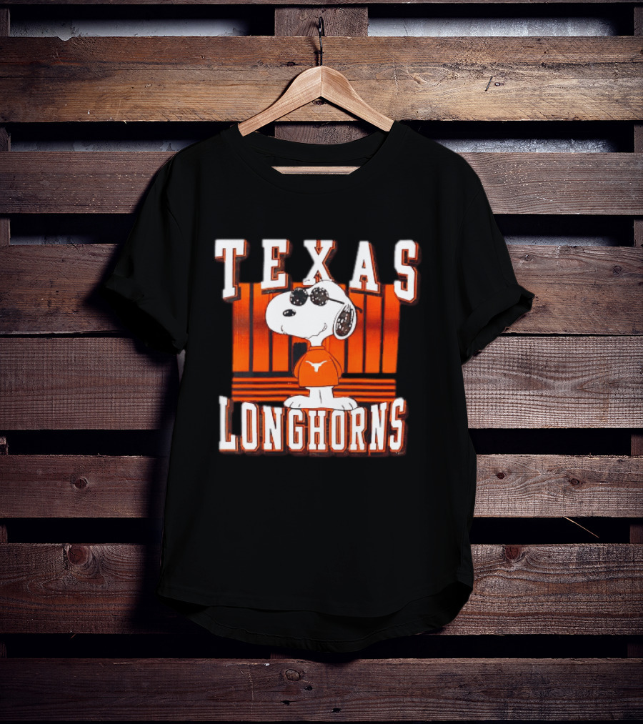 Texas Longhorns Snoopy Sunglasses Peanuts T-Shirt
