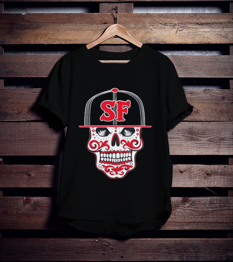 Sf Sugar Skull San Francisco Hat Baseball T-Shirt
