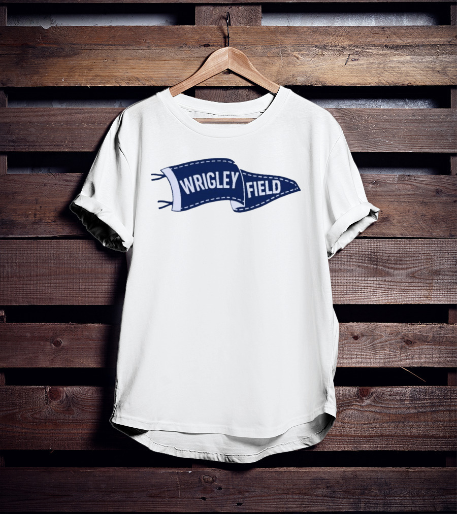 Wrigley Field Pennant Vintage Chicago Cubs Memorabilia T-Shirt