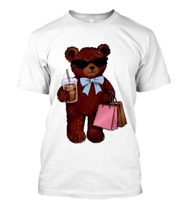 Cool Teddy Bear Shopping With Treats And Accessories T-Shirt