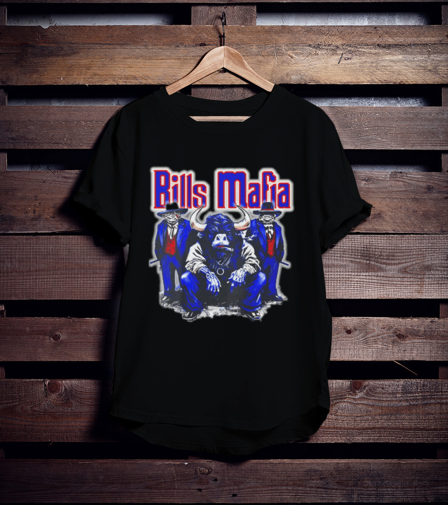 Bills Mafia Buffalo Bull Gangster Trio T-Shirt