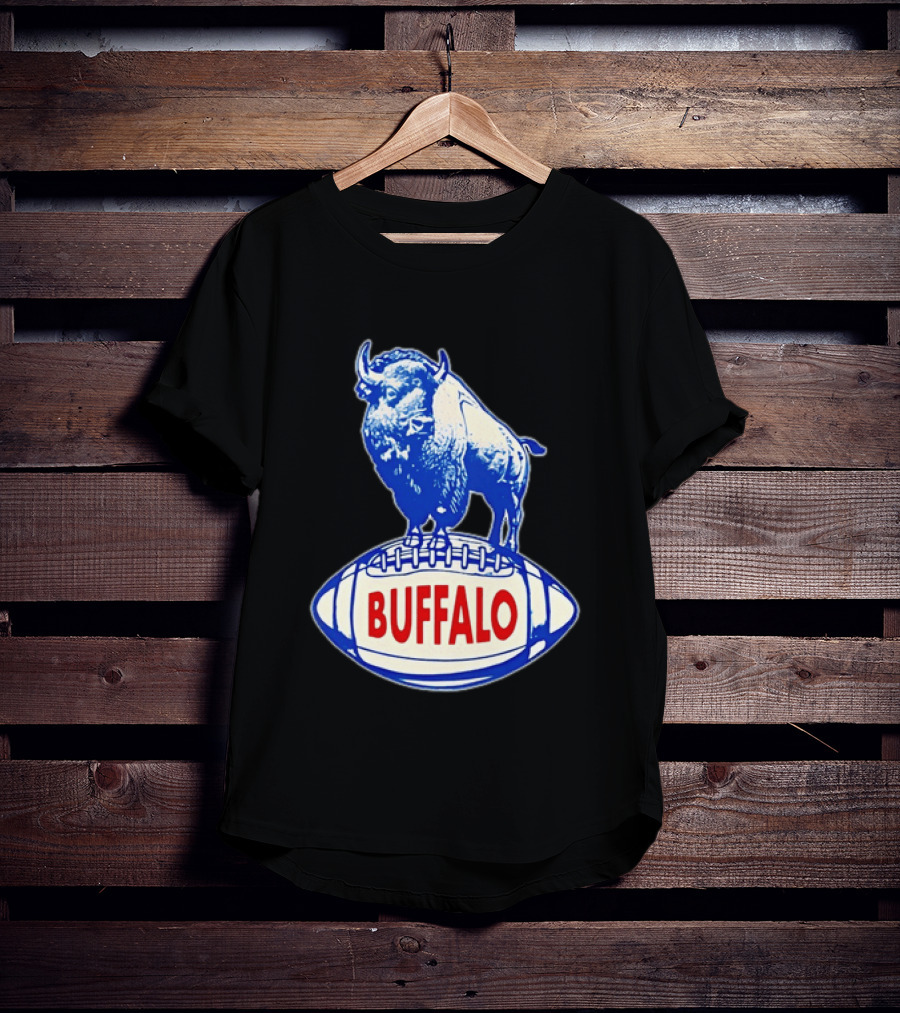 Buffalo Bills Vintage Standing Bison On Football Retro Nostalgia T-Shirt