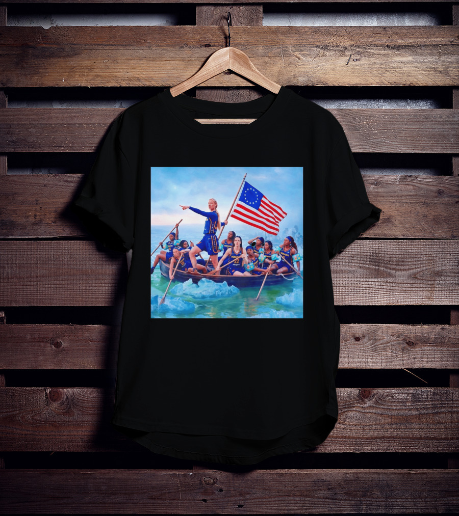 Indiana Fever Crossing The Delaware With Floaties Basketball Team T-Shirt