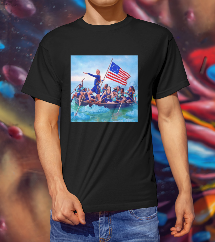 Indiana Fever Crossing The Delaware With Floaties Basketball Team T-Shirt