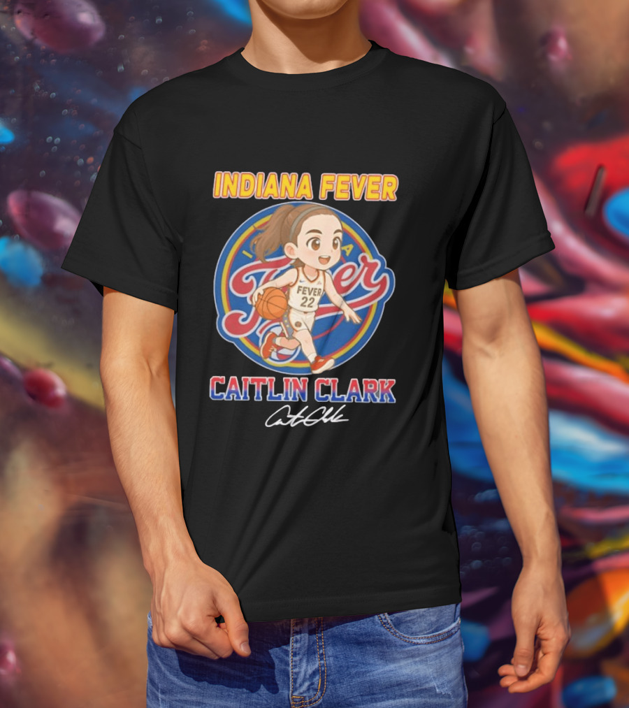 Indiana Fever Basketball Caitlin Clark Chibi Anime T-Shirt