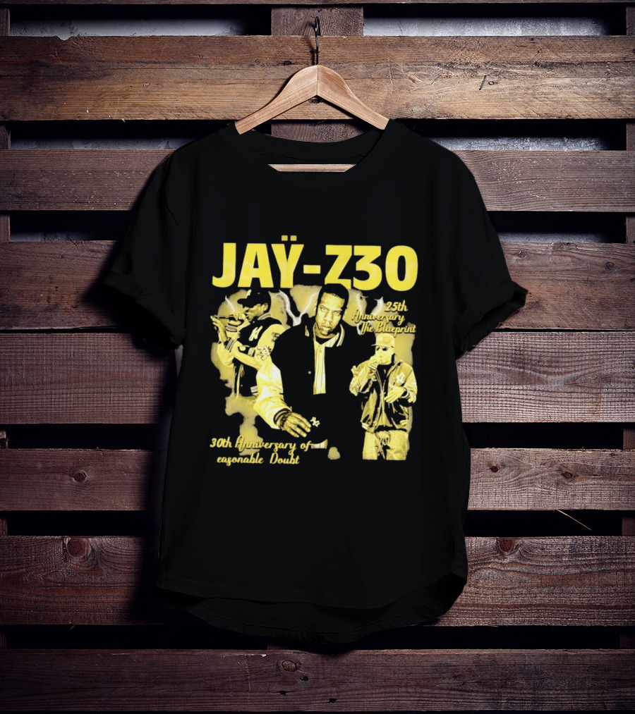 Jay Z30 Celebrating 25th Anniversary The Blueprint 30th Anniversary Reasonable Doubt T-Shirt