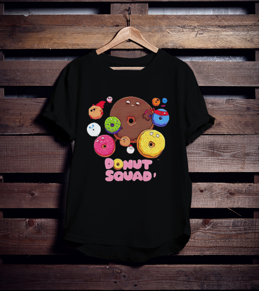 Colorful Donut Squad Cartoon Team With Playful Characters T-Shirt
