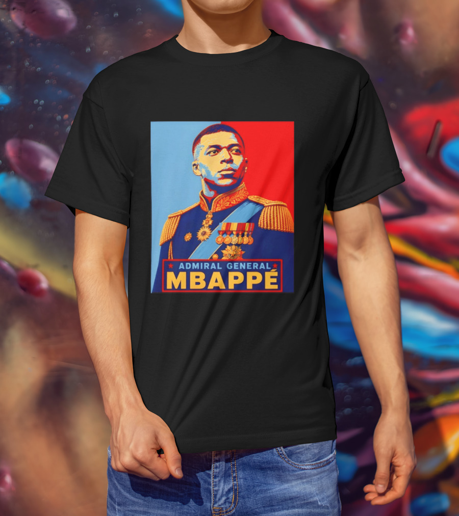 Admiral General Mbappe Propaganda Football T-Shirt