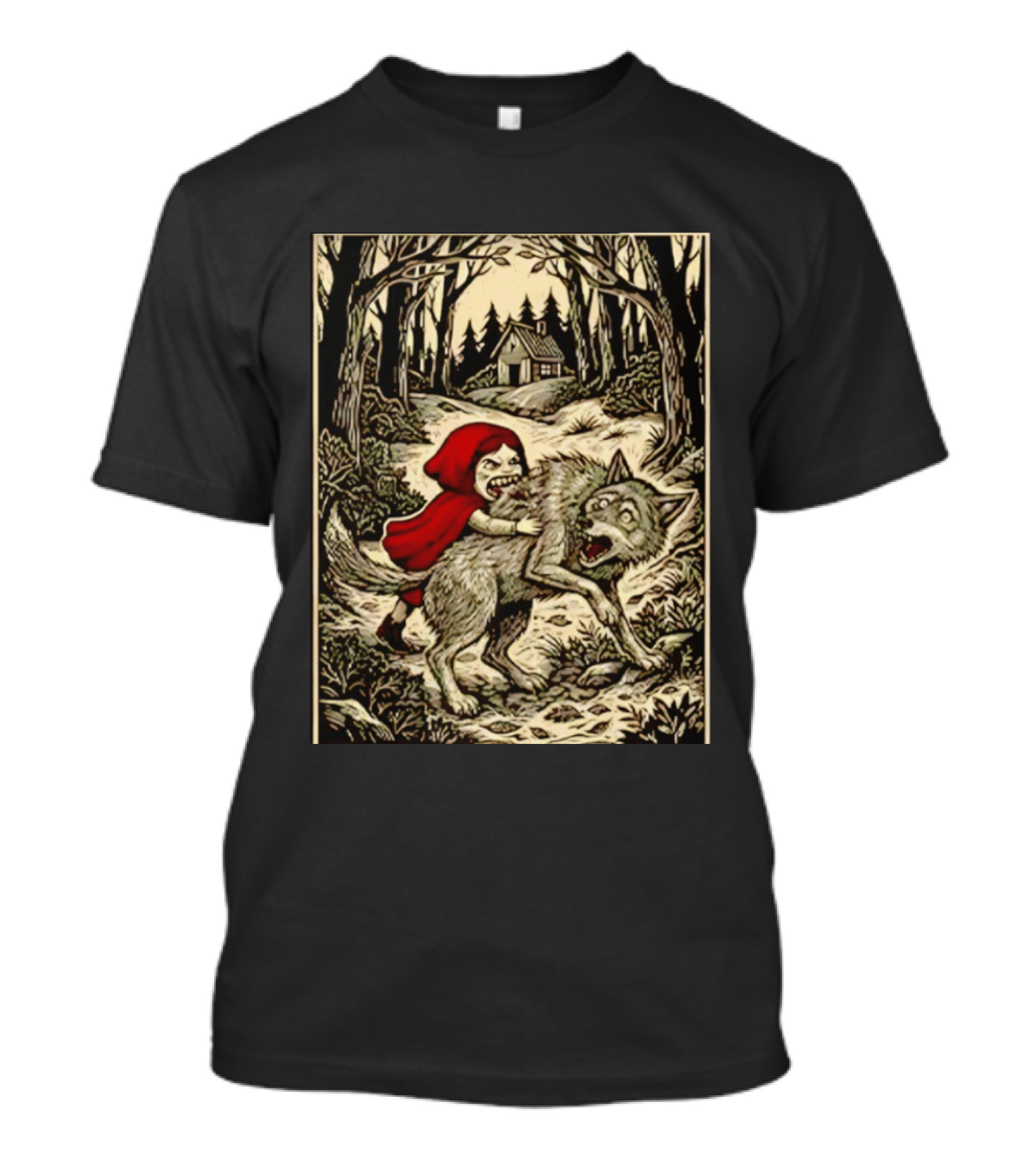 Little Red Riding Hood Humor Inverted Stories Wolf Reversal T-Shirt