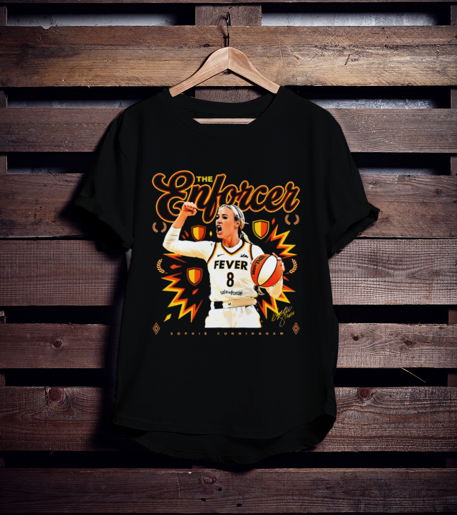 The Enforcer Sophie Cunningham Fever 8 Indiana Basketball WNBA 2026 T-Shirt