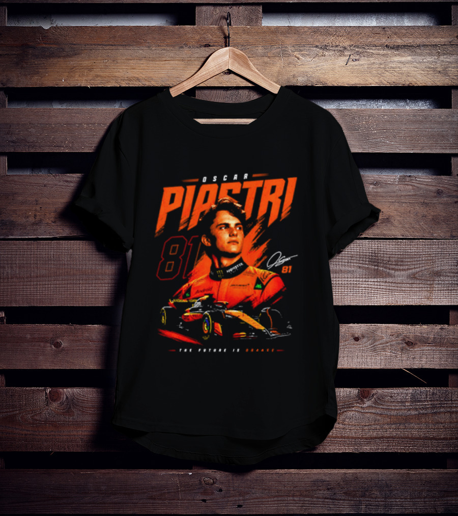 Oscar Piastri 81 McLaren Formula 1 The Future Is Orange T-Shirt