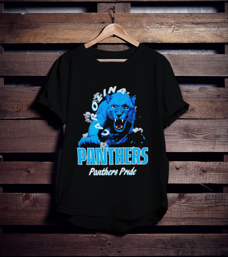 Carolina Panthers Pride Charging Forward Fierce Blue Panther T-Shirt