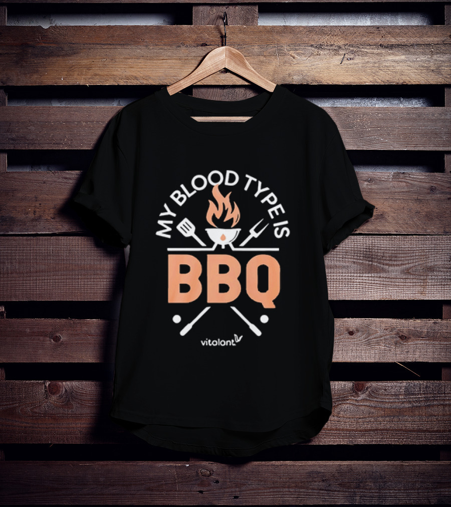 Vitalant Humor My Blood Type Is BBQ Grilling T-Shirt