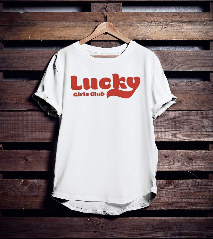 Lucky Girls Club Retro Style Bold Red T-Shirt