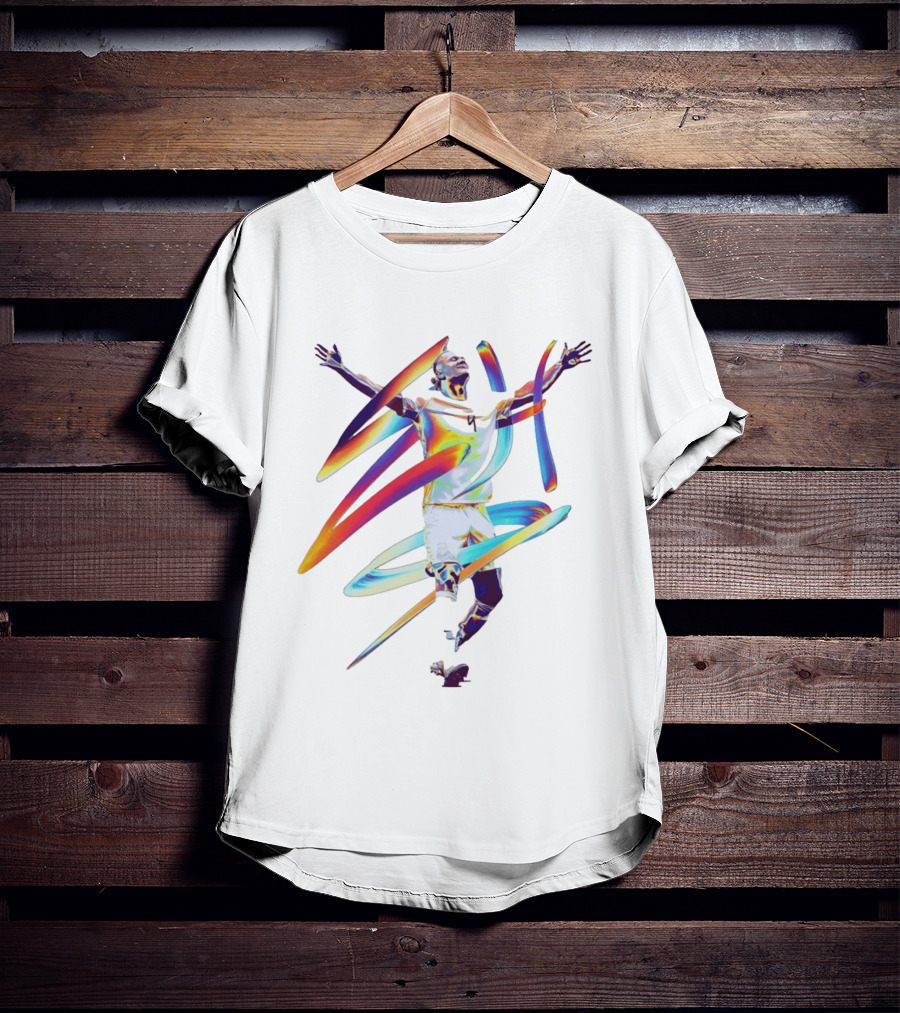Haaland Goal Celebration Norway 9 Vibrant Energy Spiral T-Shirt