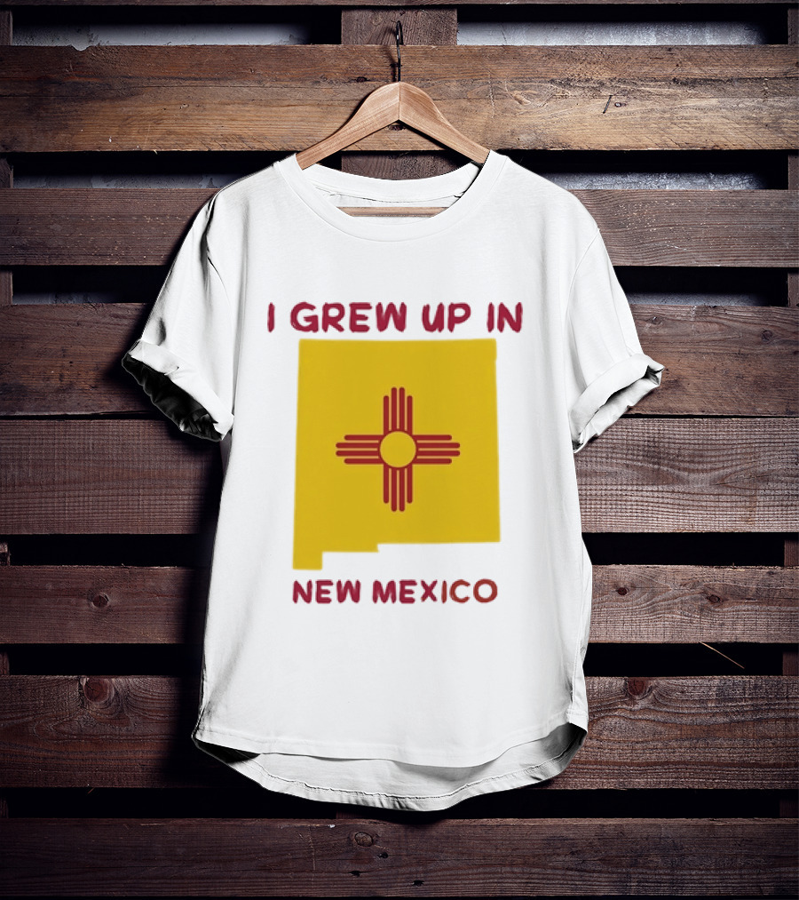 I Grew Up In New Mexico Zia Symbol Home State Pride T-Shirt