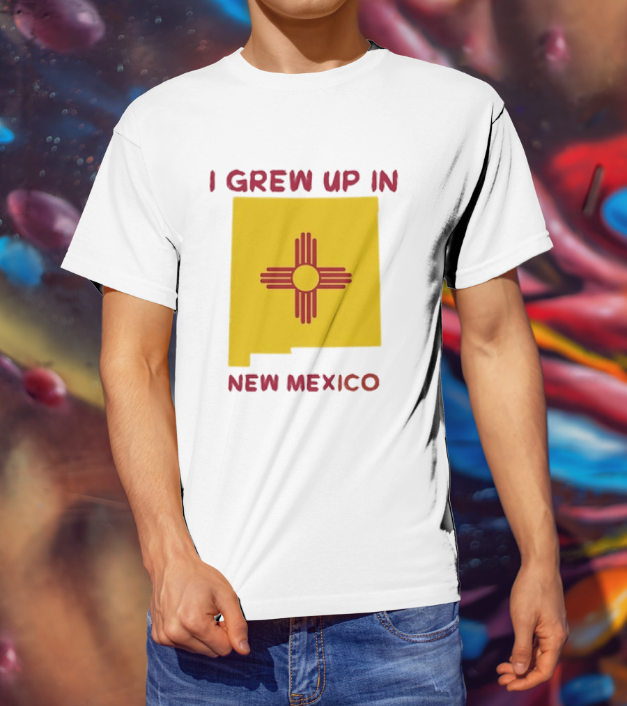 I Grew Up In New Mexico Zia Symbol Home State Pride T-Shirt