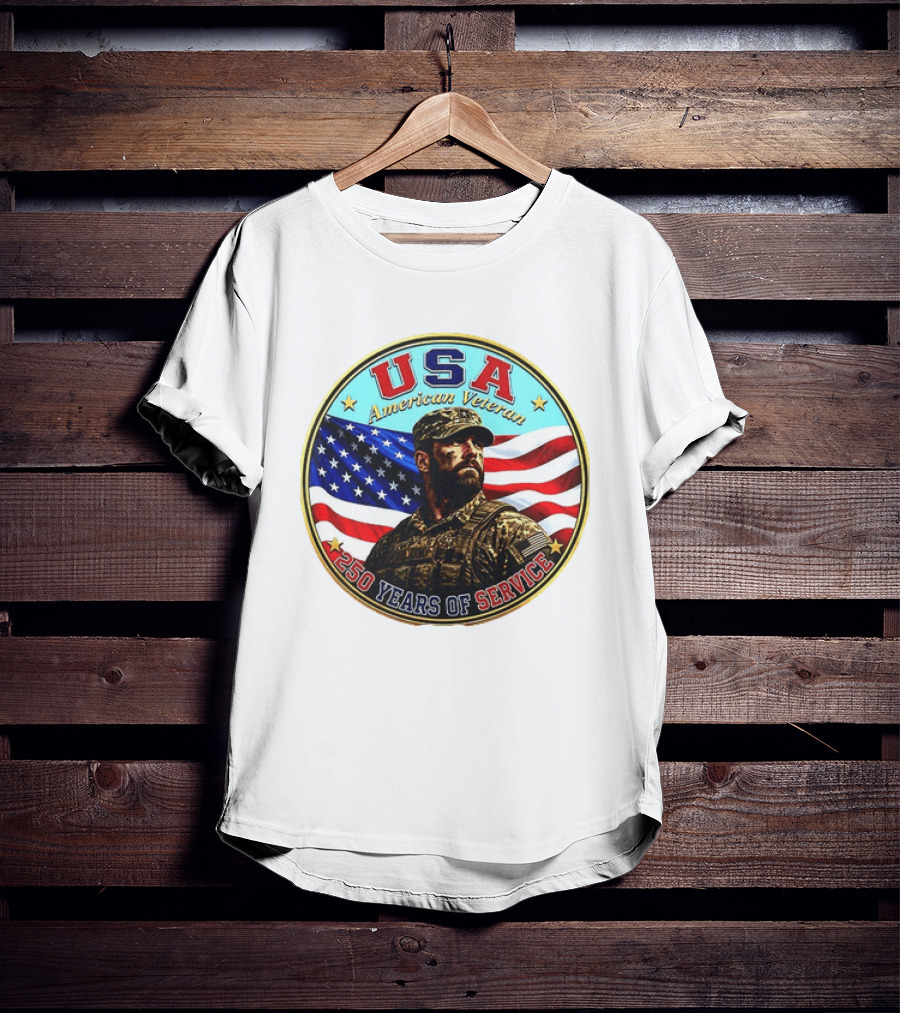 USA American Veteran 250 Years Of Service T-Shirt