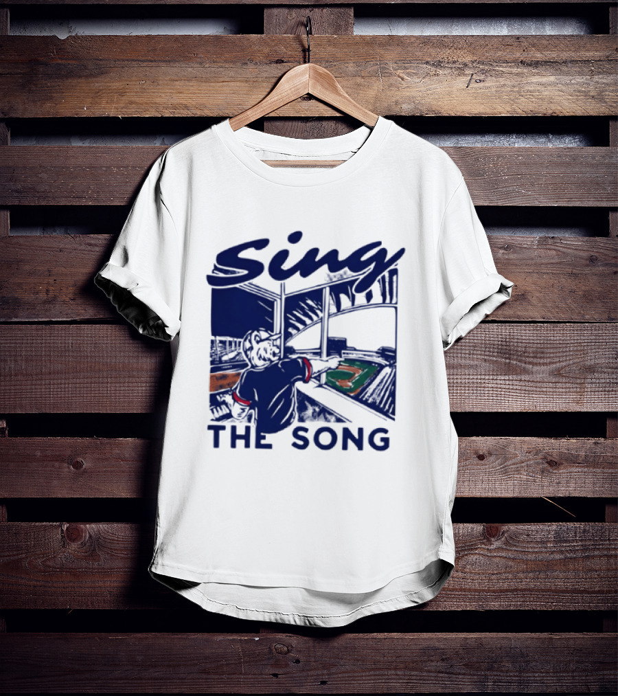 Sing The Song Chicago Cubs Clark The Cub Baseball Stadium Music T-Shirt