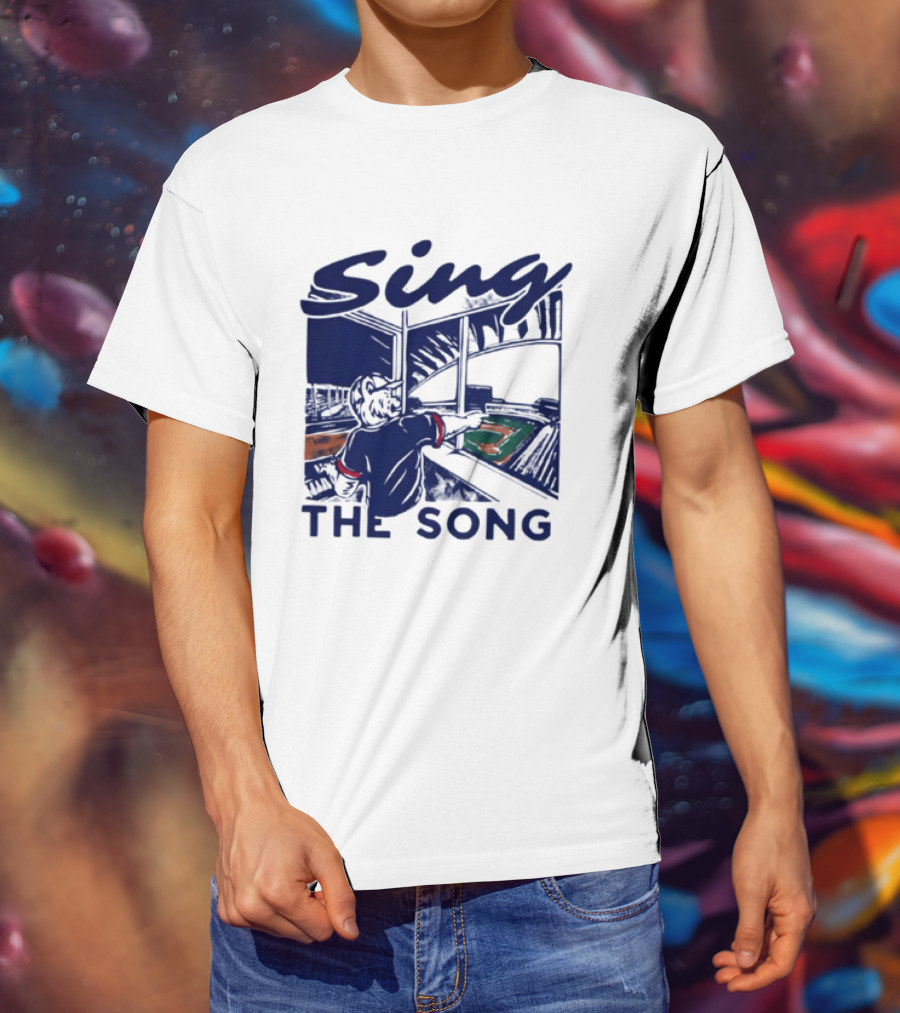 Sing The Song Chicago Cubs Clark The Cub Baseball Stadium Music T-Shirt