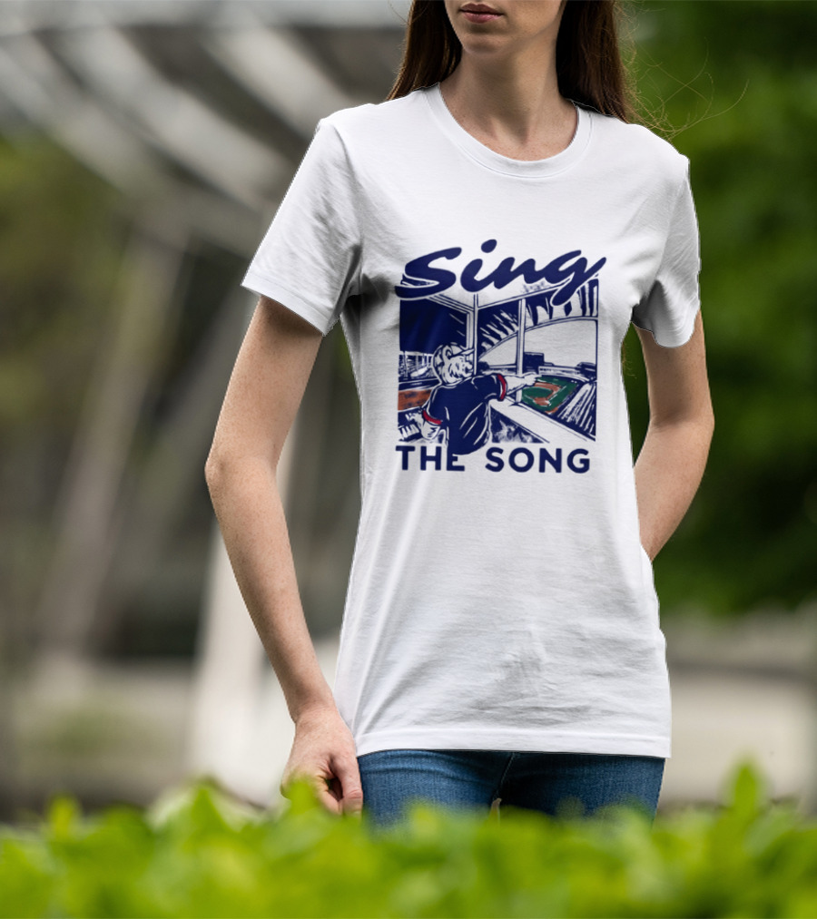 Sing The Song Chicago Cubs Clark The Cub Baseball Stadium Music T-Shirt