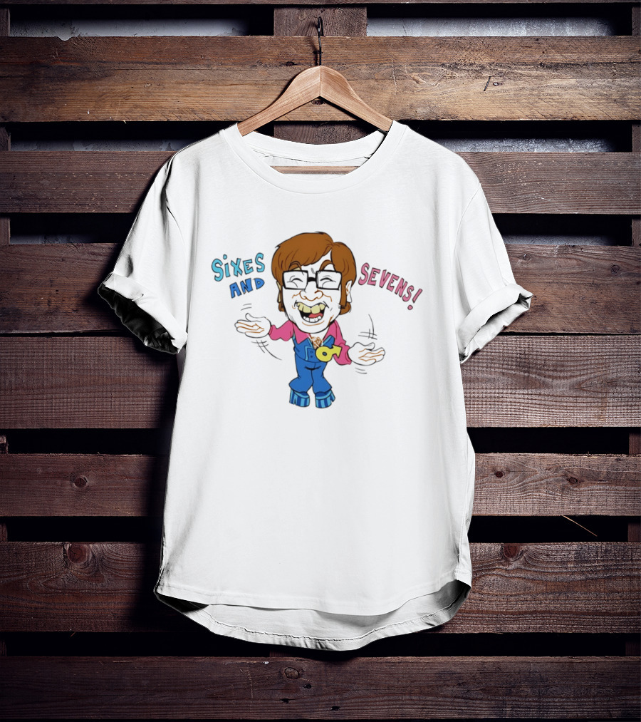 Sixes And Sevens Retro Caricature Groovy Cartoon T-Shirt