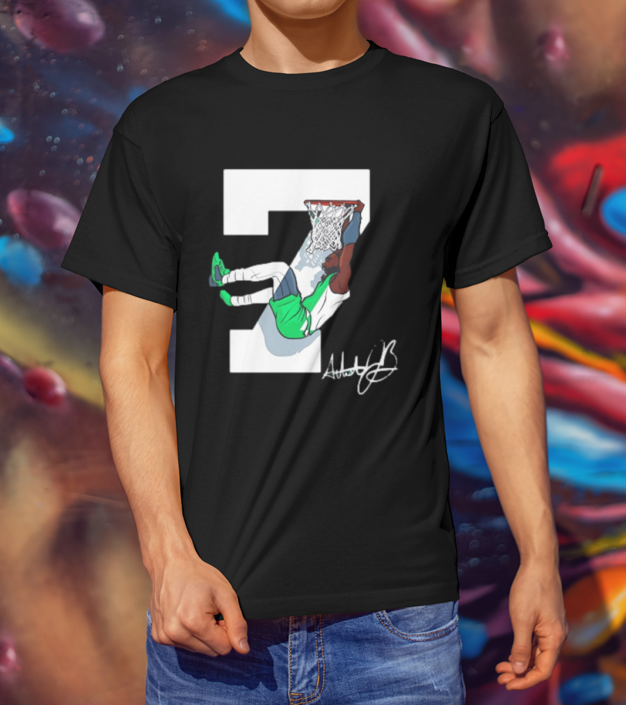 Boston Celtics Dunking Number 7 AthleticJb T-Shirt