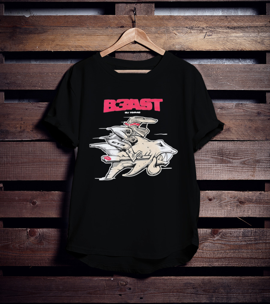 B3AST Eli Tomac Racing Motocross Shark Rider T-Shirt
